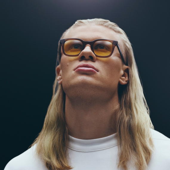 Erling Haaland med tinted lenses