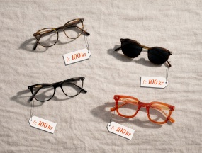 Seconhand-glasögon med prislapp