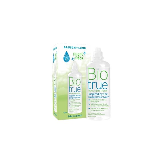 Biotrue multi-purpose solution Linsvätska Flight Pack 1x100ml